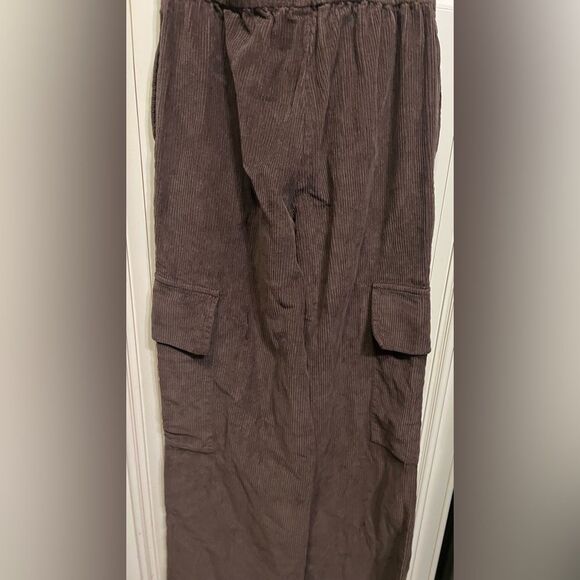 ASOS DESIGN drapey wide leg pants brown Sz 2 - Picture 7 of 9